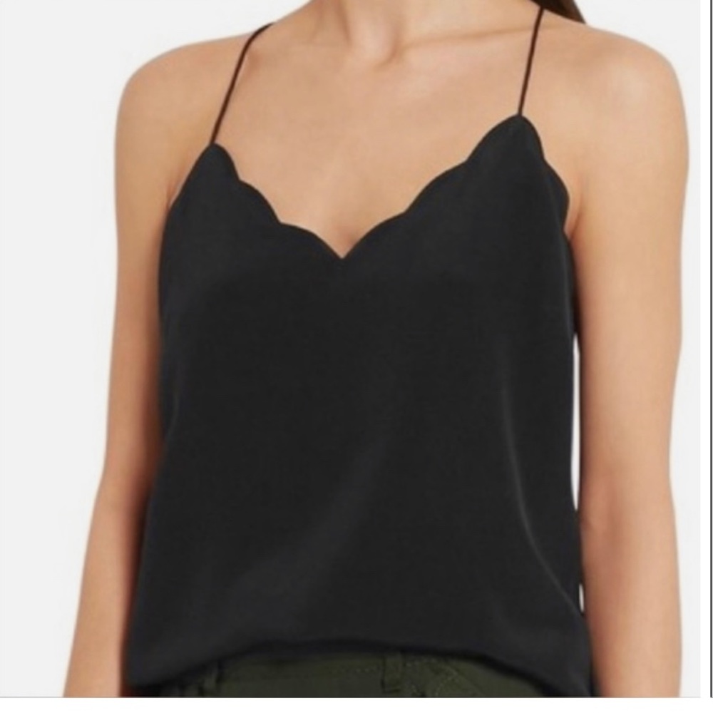 Navy JCrew Silk Top